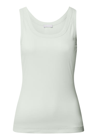 Sleep And Lounge Ribbed Cotton Tank Top | Green Beryl 74841-2707